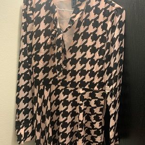 light pink and black dress